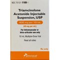 Triamcinolone Acetonide (Generic) Injectable Suspension, 40 mg/mL, 10-mL Multi-Dose Vial