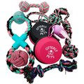 Otterly Pets Assorted Pink Boutique Rope Dog Toys, Bowls & Poop Bag Dispenser, 9 count