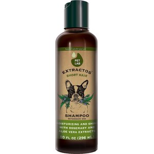 PetLab Extractos Short Hair Rosemary & Aloe Vera Extracts Dog Shampoo, 10-oz bottle