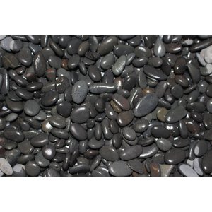 Exotic Pebbles Natural Washed Black Gravel, Black, 20-lb