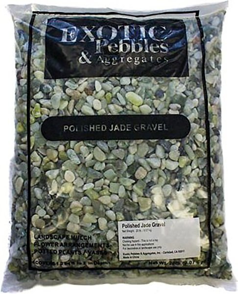 Exotic Pebbles Polished Jade Reptile & Terrarium Gravel, Jade, 20-lb bag slide 1 of 2