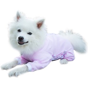 Tulane's Closet Cover Me by Tui Adjustable Fit Long Sleeve Step-Into Dog Onesie, Pink, X-Small