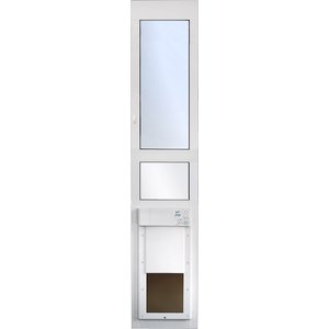 High Tech Pet Products Large Power Automatic Sliding Glass Pet Patio Door, White, Tall