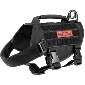 OneTigris Beast Mojo Nylon Tactical Dog Harness, Black, X-Small: 15 to 22-in chest
