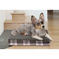 FurHaven Faux Sheepskin & Plaid Deluxe Memory Foam Cat & Dog Bed w/Removable Cover, Java Brown, Small