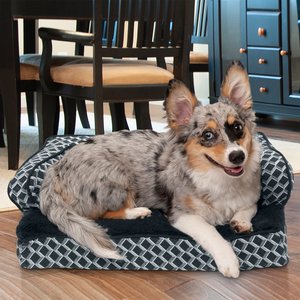 FurHaven Comfy Couch Cooling Gel Cat & Dog Bed