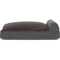 FurHaven Quilted Chaise Pillow Cat & Dog Bed w/Removable Cover, Espresso, Small