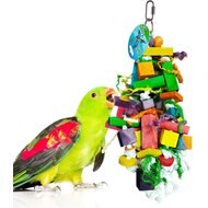 Sungrow Parrot Chew Toy, Foraging Blocks for Birds, Rainbow Wood