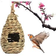 SunGrow Hummingbird Outdoor House, Finch Grass Bird Nest for Cage, 1 Count