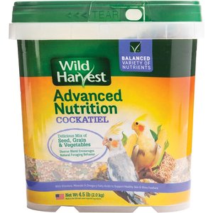 Wild Harvest Advanced Nutrition Diet Cockatiel Food, 4.5-lb jug