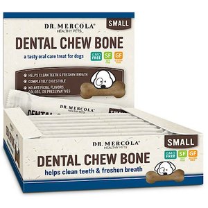 Dr. Mercola Dental Chew Bone Rawhide-Free Small Dental Dog Treats, 12 count