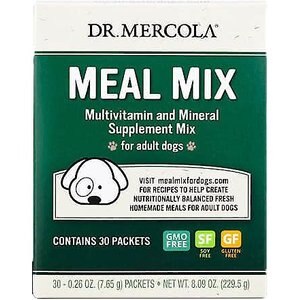 Dr. Mercola Meal Mix Multivitamin & Mineral Dog Supplement, 30 count
