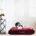 La-Z-Boy Cooper Mattress Pillow Dog Bed w/Removable Cover, Velvet Merlot