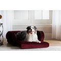 La-Z-Boy Duchess Fold Out Sleeper Sofa Dog Bed w/Removable Cover, Velvet Merlot