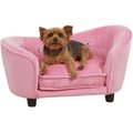 Enchanted Home Pet Ultra-Plush Snuggle Sofa Cat & Dog Bed w/Removable Cover, Light Pink, Small