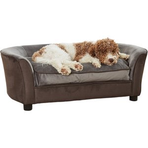 Enchanted Home Pet Panache Sofa Dog Bed w/Removable Cover, Dark Grey, Large