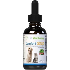 Pet Wellbeing Comfort GOLD Homeopathic Medicine for Pain for Cats & Dogs, 2-oz bottle