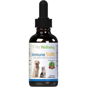 Pet Wellbeing Immune SURE Bacon Flavored Liquid Immune Supplement for Dogs & Cats, 2-oz bottle