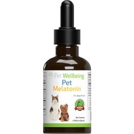 Pet Wellbeing Pet Melatonin Bacon Flavored Liquid Calming Supplement for Dogs