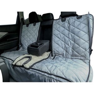 Plush Paws Products Center Console Access Seat Cover with Removable Hammock, Grey, Regular