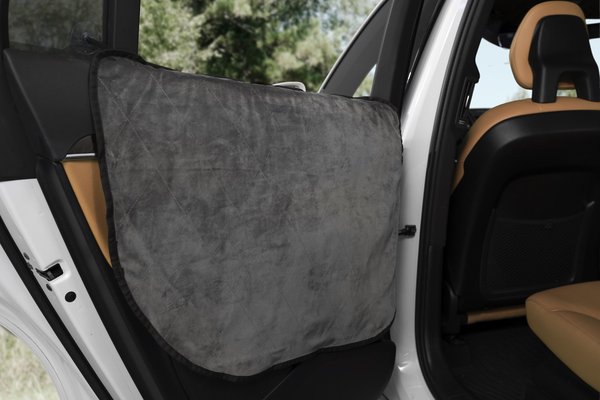 Plush Paws Products Quilted Velvet Waterproof Car Door Cover Standard London Grey Chewy Com - Car Seat Covers London