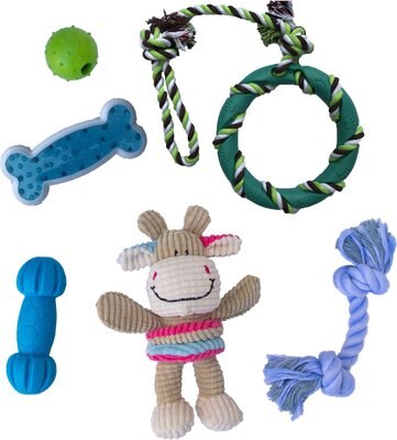 Rocket & Rex Assorted Dog Toys, 6 count, slide 1 of 1