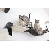 CatastrophiCreations Cat Mod Wall Mounted Cat Bridge Lounge Shelf, Unfinished/Black