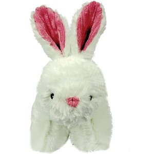 HuggleHounds Squooshies Durable Plush Squeaky Dog Toy, Bunny