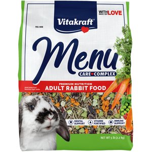Vitakraft Menu Alfalfa Pellets Blend Vitamin & Mineral Fortified Premium Rabbit Food, 5-lb bag