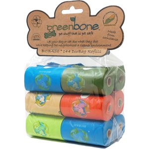 Greenbone Dog Poop Bags, 12 rolls