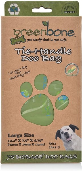 Greenbone Tie Handle Dog Waste Bags, Color Varies, 75 count slide 1 of 6