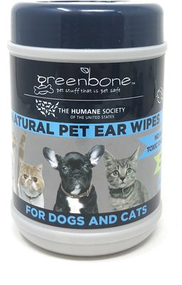 The Humane Society All Natural Pet Ear Wipes & Canister, 36 count, slide 1 of 1