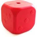 MuttsKickButt Roll of the Dice Treat Dispensing Tough Dog Chew Toy, Red, Large
