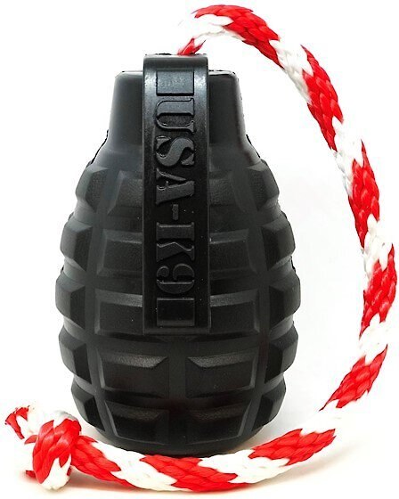 USA-K9 Magnum Grenade Treat Dispensing Tough Dog Chew Toy, Black, Large slide 1 of 7