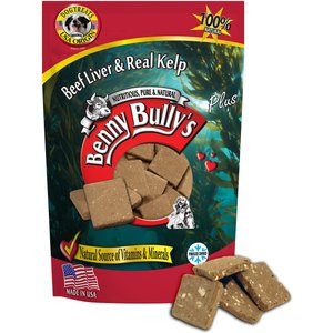 Benny Bullys Plus Beef Liver & Kelp Freeze-Dried Dog Treats, 2.1-oz bag