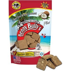 Benny Bullys Plus Beef Liver & Coconut Freeze-Dried Dog Treats, 2.1-oz bag