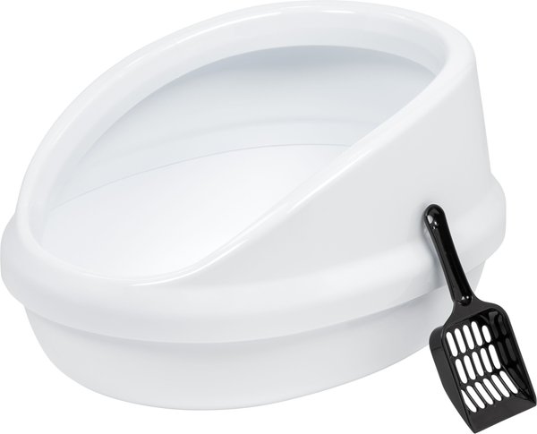 IRIS Large Shielded Litter Pan, White slide 1 of 4