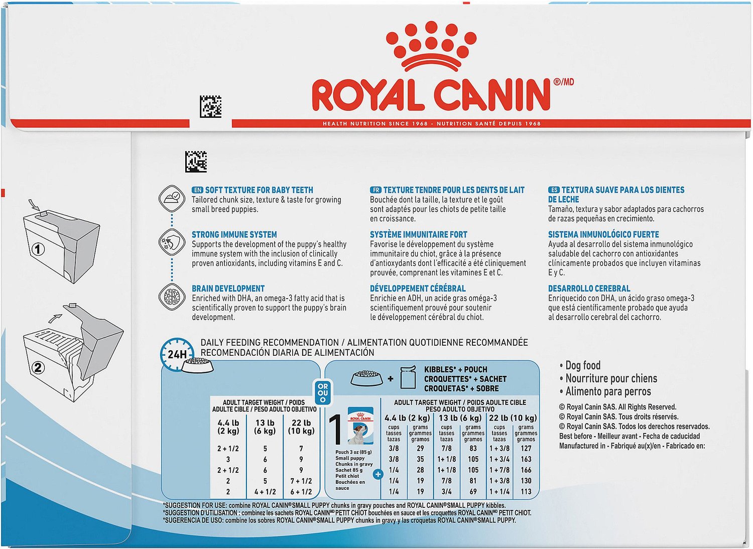 ROYAL CANIN Small Puppy Wet Dog Food, 3-oz pouch, case of 12 - Chewy.com