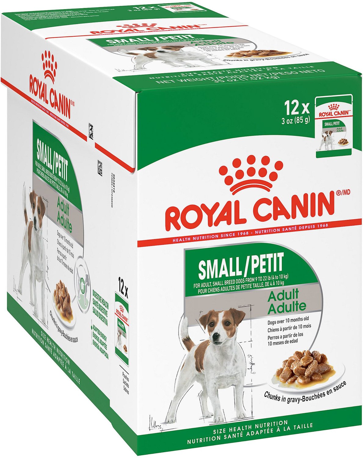 ROYAL CANIN Small Adult Wet Dog Food, 3oz pouch, case of