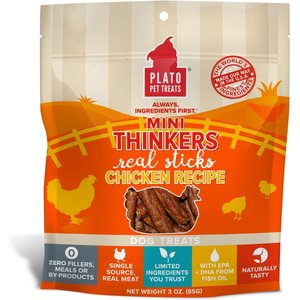 Plato Mini Thinkers Chicken Recipe Dog Treats, 3-oz bag