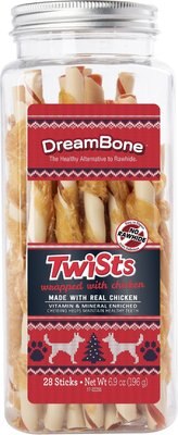 DreamBone Holiday Chicken Wrapped Twists Dog Treats, 28 count, slide 1 of 1