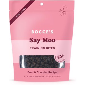 Bocce's Bakery Say Moo Beef & Cheddar Training Bites Dog Treats, 6-oz bag