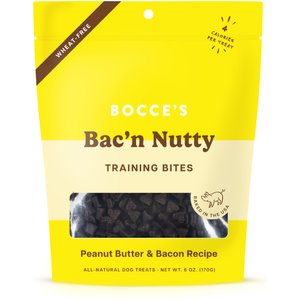 Bocce's Bakery Bac'n Nutty PB & Bacon Training Bites Dog Treats, 6-oz bag