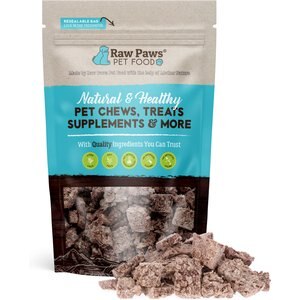 Raw Paws All Natural Freeze-Dried Free-Range Lamb Recipe Dog & Cat Treats, 4-oz bag