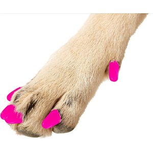 Purrdy Paws Soft Dog Nail Caps, Lipstick Pink, XX-Large, 40 count