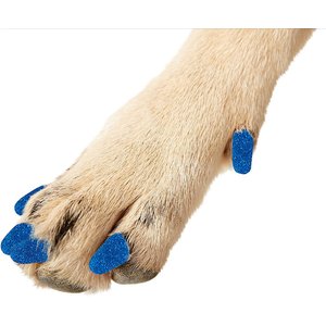 Purrdy Paws Soft Dog Nail Caps, Blue Glitter, XX-Large, 20 count