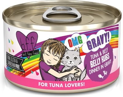 BFF OMG Belly Rubs! Tuna & Beef Wet Canned Cat Food, slide 1 of 1