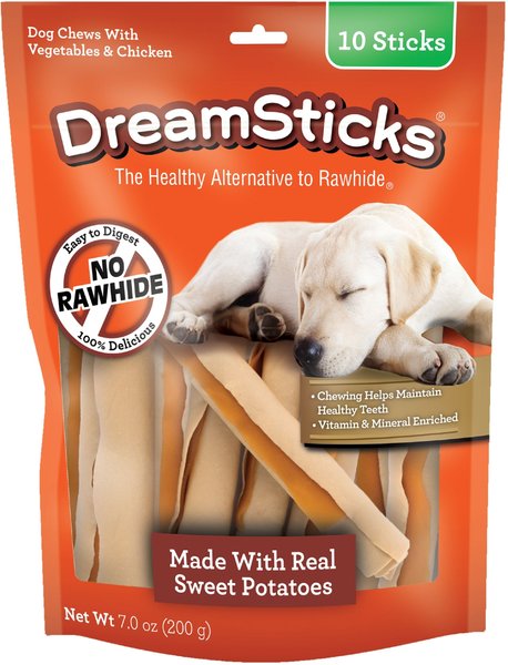 DreamBone DreamSticks Sweet Potato Chews Dog Treats, 10 count slide 1 of 5