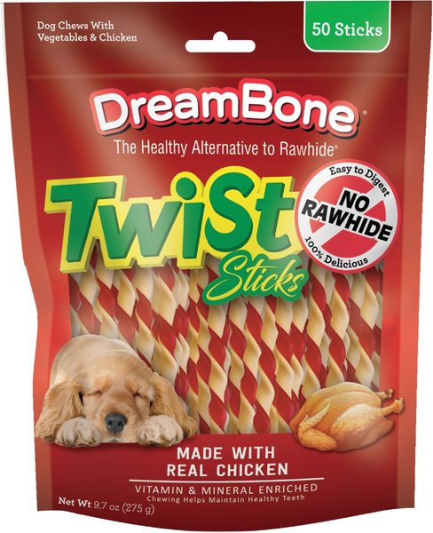 DreamBone Twist Sticks Chicken Chew Dog Treats, 50 count slide 1 of 4