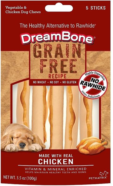 DreamBone Grain-Free Chicken Chews Dog Treats, 5 count slide 1 of 5